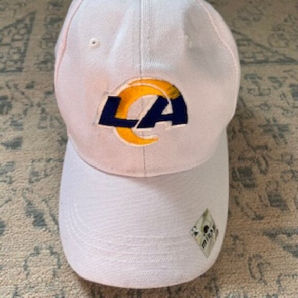 🧡3/15 Mirae LA Rams White Hat Cap Adjustable - Picture 1 of 7